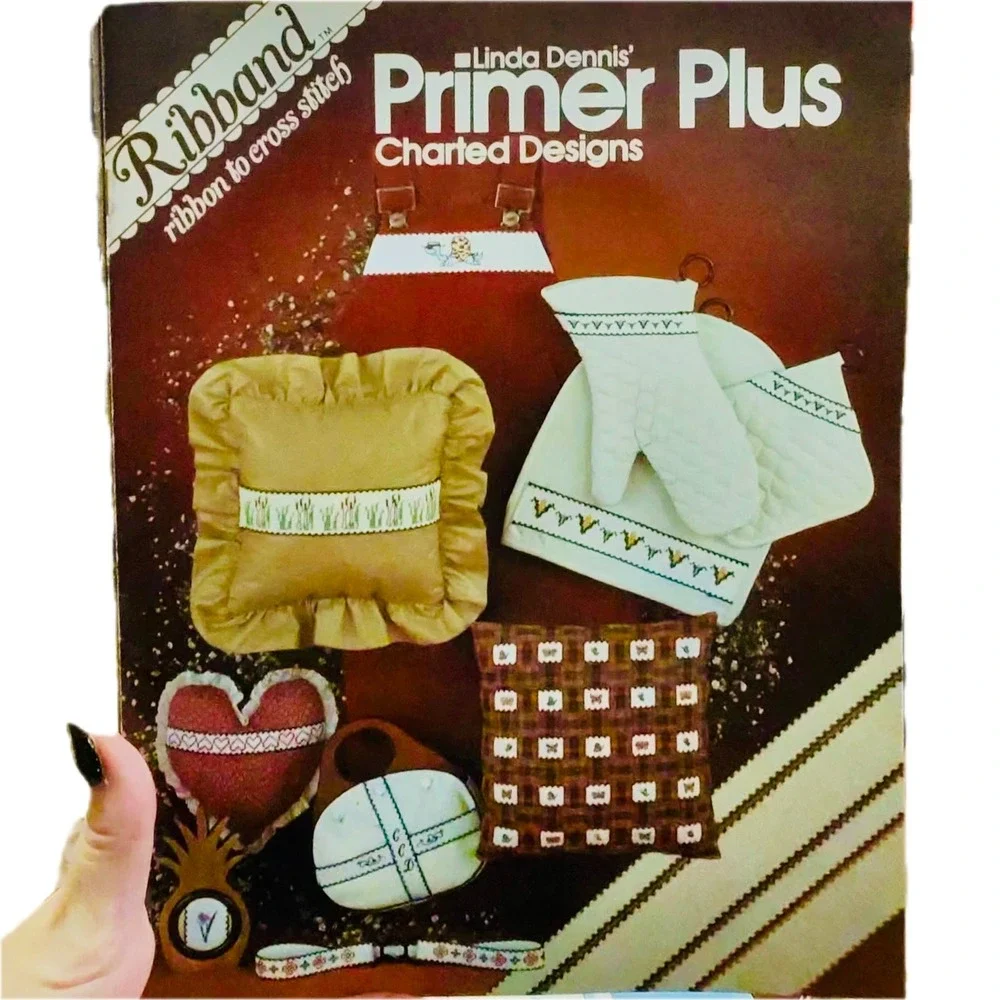Linda Dennis Primer Plus Ribband Charted Designs Cross Stitch Pattern Booklet